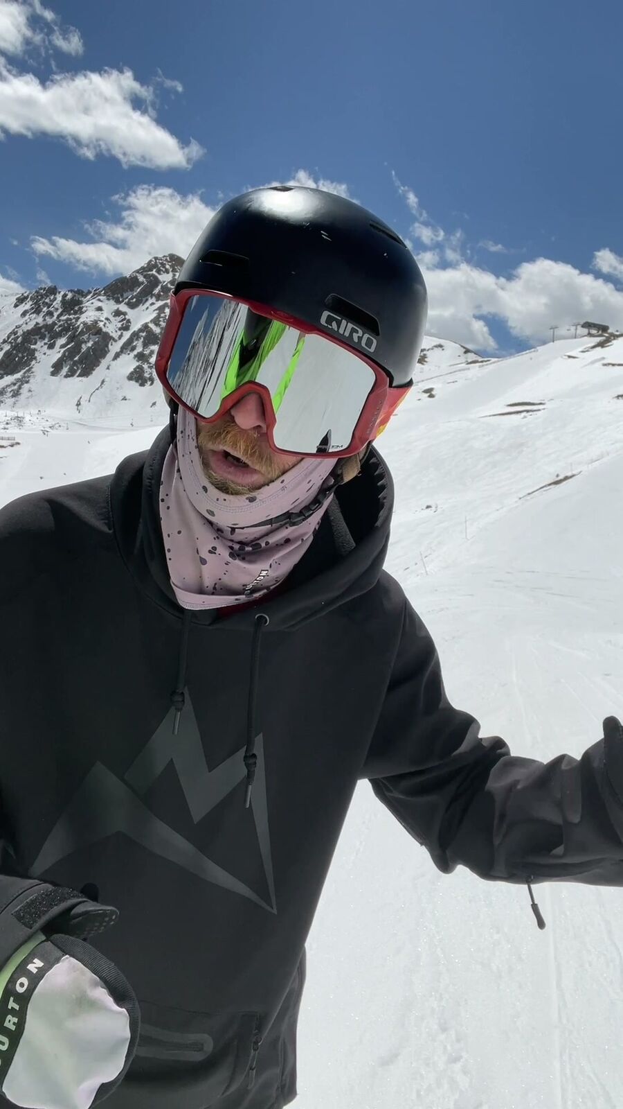 Snowboarder on the mountain