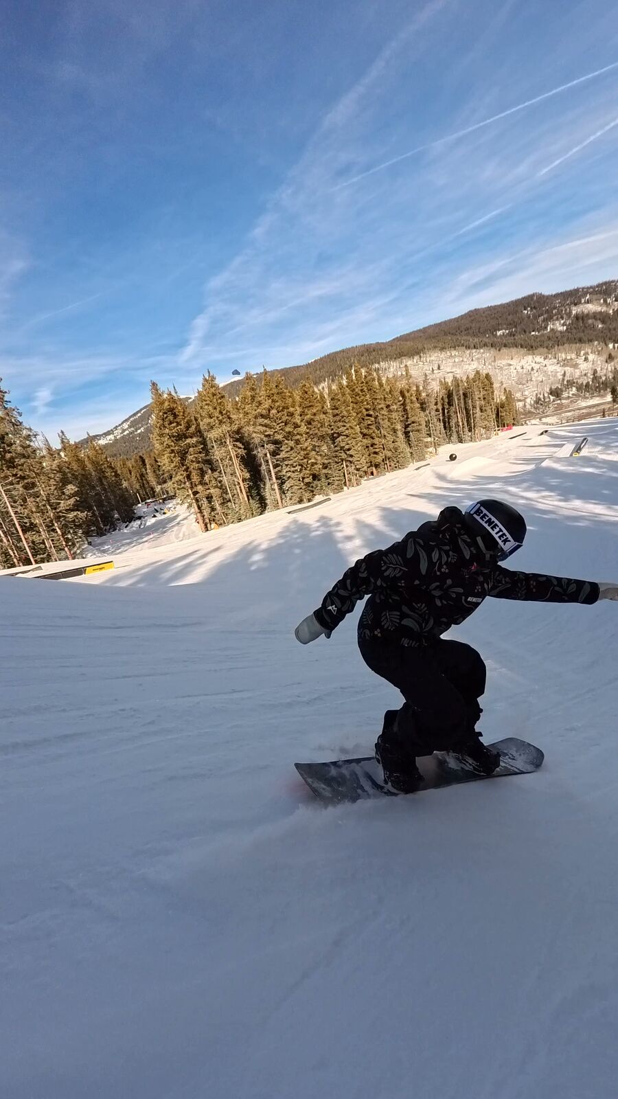 Snowboarder in the air at Mt. Hood