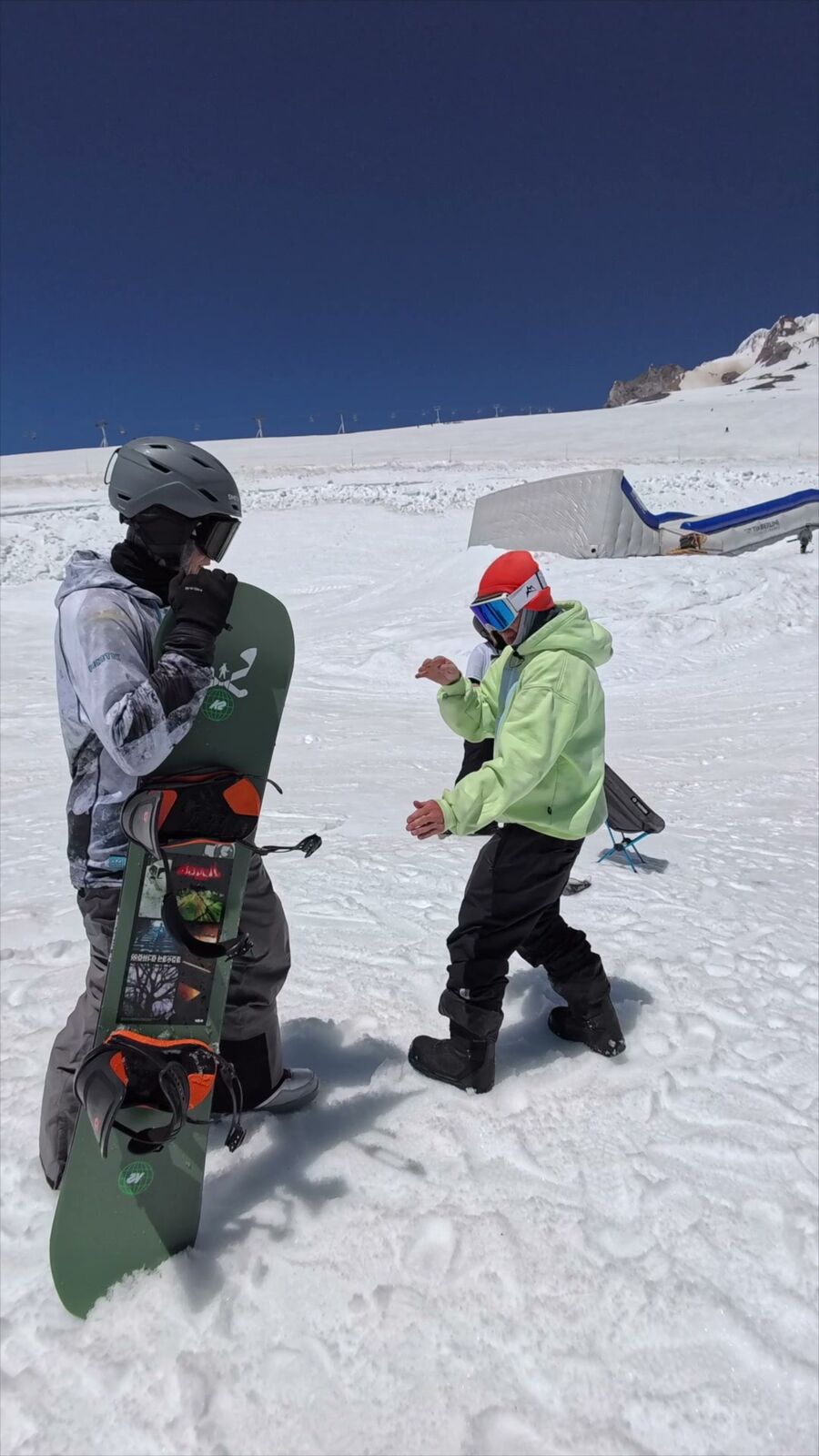 Coach reviewing riding with a camper