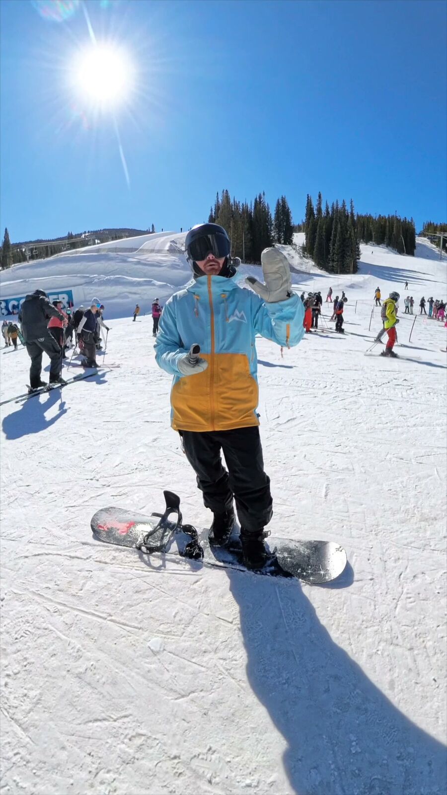 Tommie Bennett with campers on the mountain